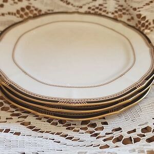 Noritake Gilded Age Ivory china Set Of 3 7" Bread & Butter Plates